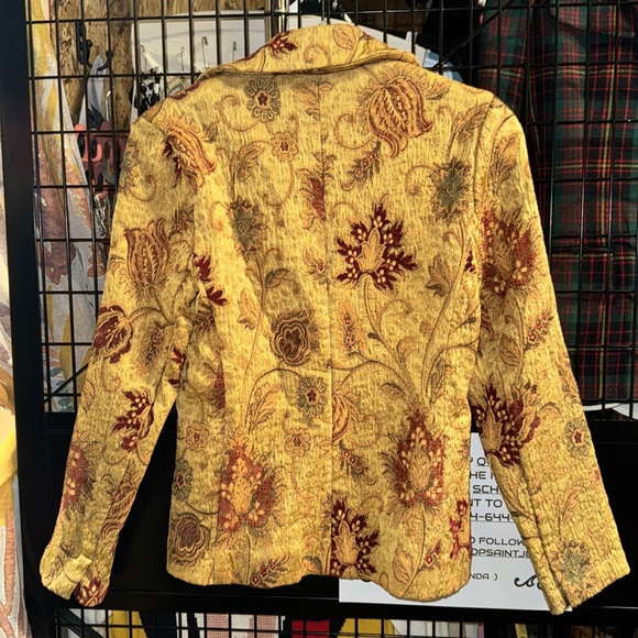 Cabi Tapestry Floral Print Fall 3 Button Blazer - Picture 2 of 6